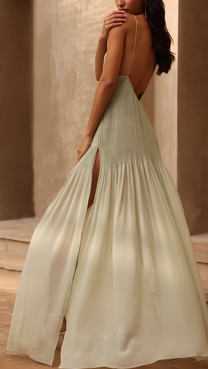 Aurora Pleated Maxi Dress